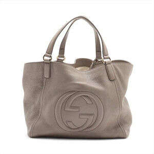 Gucci Soho Leather Tote Bag Gray #238584G46B